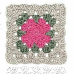 Объемный мотив крючком