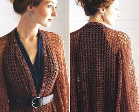 Нарядная ажурная накидка