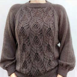 Эффектный ажурный узор спицами