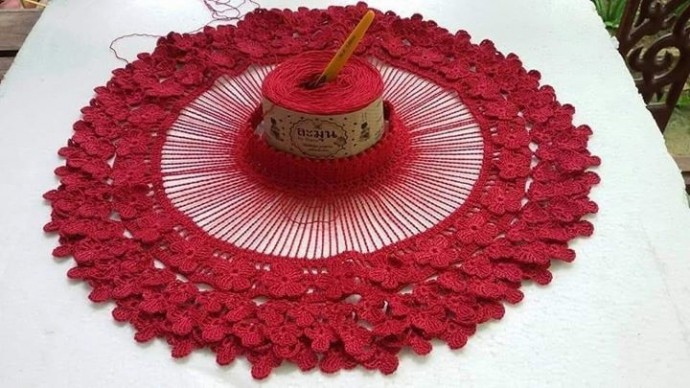 Круглая кокетка крючком Круглая кокетка крючком