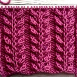 Узор "Колосок", вяжем спицами