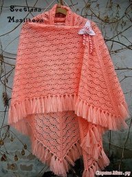 Вяжем коралловую шаль
