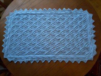 Голубой плед спицами: нежность и уют в каждой петельке