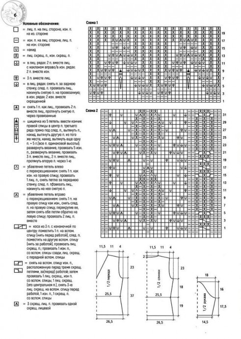 Синяя футболка спицами