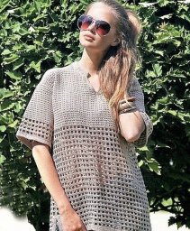 Туника из хлопка крючком