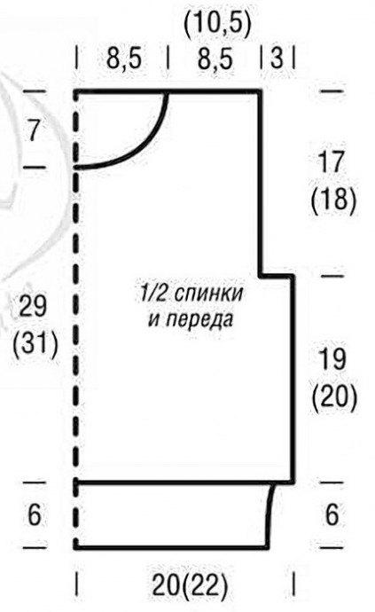 Короткий топ, жилет с плетеным узором спицами