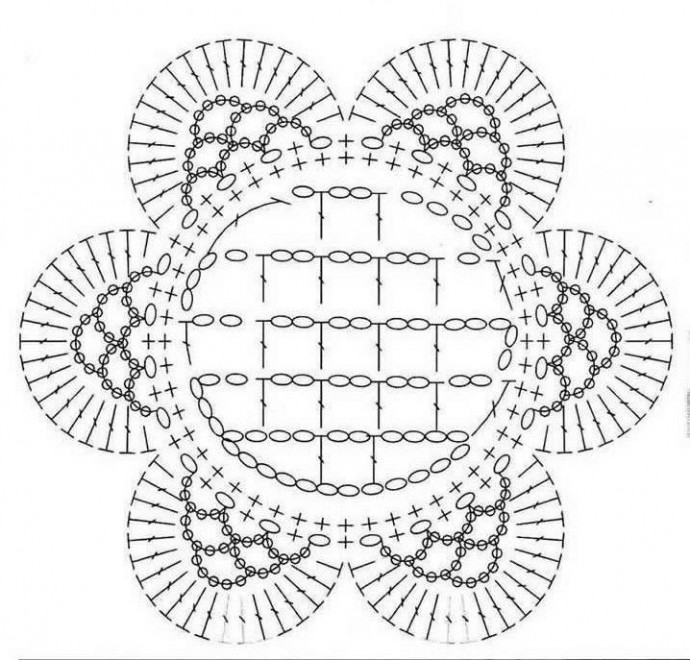 Простой цветочек крючком