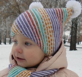 Детская шапочка спицами