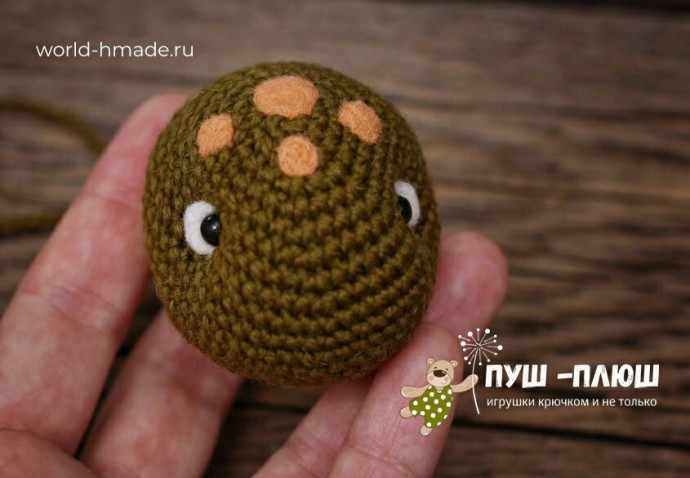 Динозавр Бенито, вяжем крючком