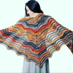 Красивая шаль крючком