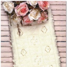 Милый плед, связанный спицами