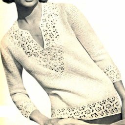 Нежный джемпер в стиле ретро