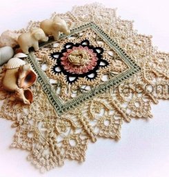 Эффектная салфетка крючком