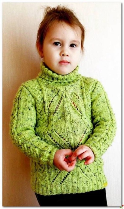 Интересный узор для детского свитера