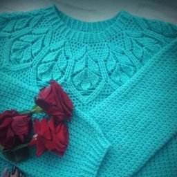 Красивый узор для кокетки крючком