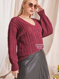 Вяжем модный пуловер