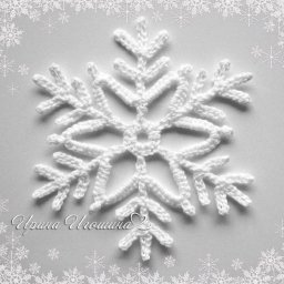 Нежная снежинка крючком