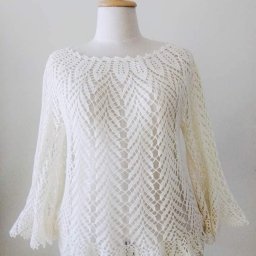 Нежный ажурный джемпер, вяжем крючком