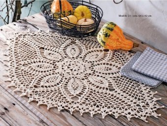 Очаровательная салфетка крючком