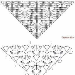 Схема вязания шалей крючком