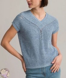 Женский топ спицами