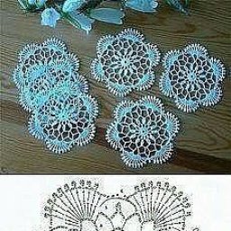 Ажурный цветок - милая салфетка