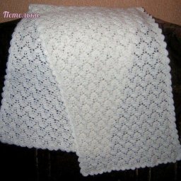 Ажурный палантин крючком