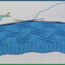 Интересный узор спицами