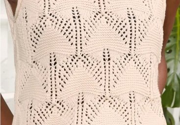 Летняя майка спицами, узор