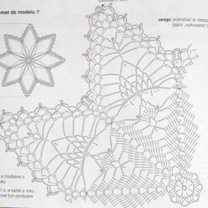 Салфетка "Звёздочка", вяжем крючком