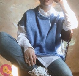 Жилет спицами