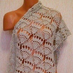 Красивый палантин крючком