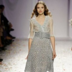 Нежная серебристая дизайнерская юбка