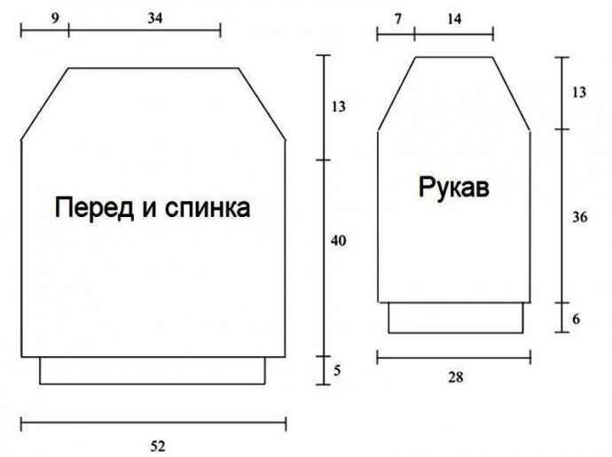 Пуловер с кокеткой из ажурных кос для женщин.