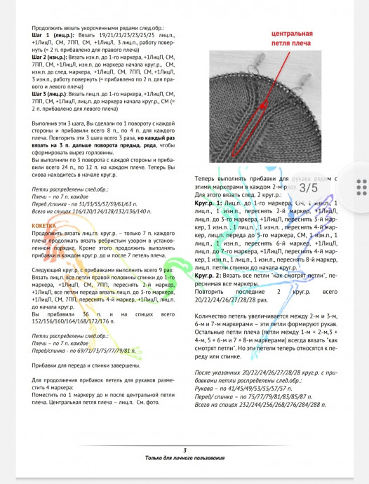 Терракотовый пуловер спицами