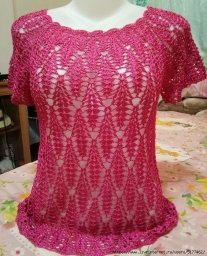 Топ крючком, берем узор себе на заметку