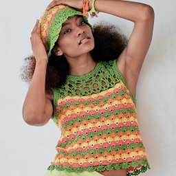 Цветной топ с узором