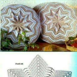 Декоративные подушечки крючком