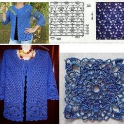 Изысканный жакет, связанный крючком