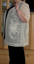 Вяжем летний кардиган в филейной технике