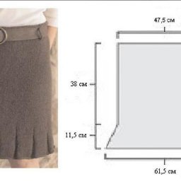 Вяжем спицами юбку со складками