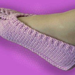 Вяжем тапочки в деревенском стиле