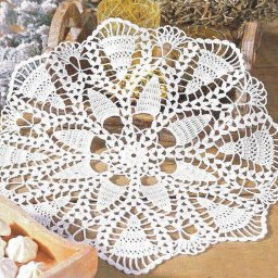 Красивая круглая салфетка крючком