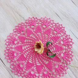 Нежная салфетка крючком