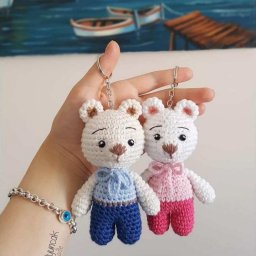 Вязаный брелок "Мишка", МК