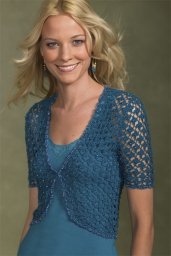 Болеро цветочным мотивом, вяжем крючком