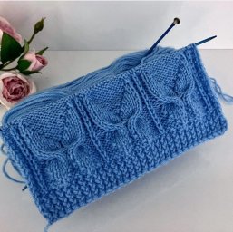 Эффектный узор спицами