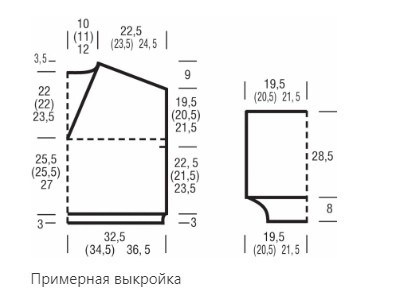 Пуловер оверсайз спицами