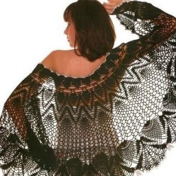 Роскошная шаль крючком