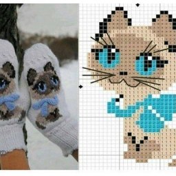 Варежки с задорным принтом